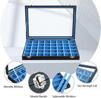Stratalife Jewelry Organizer 40 Grid Blue Black Jewelry Tray - Image 3