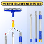 ITTAR Grout Brush with Long Adjustable Handle, Swivel Scrub Brush, V-Shape - Image 8