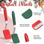 Silicone Cookie Spatula Turner 2 Pack Mini Brownie Spatula Flexible Kitchen - Image 4