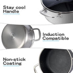 LOLYKITCH 5 QT Tri-Ply Hybrid Stainless Steel Non Stick Stock Pot - Image 4