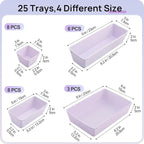 Vtopmart 25 PCS Plastic Drawer Organizers Set, 4-Size Versatile Bathroom and - Image 2