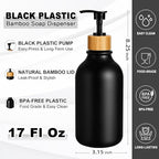KASUNTING Black Soap Dispenser, 4 Pack Hand Soap Dispenser Bathroom - Image 3