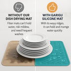 Silicone Drying Mat 16 × 12 – Teal Green Non-Slip Sink Mat - Image 9