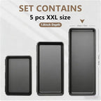 A-LuGei【XX-Large Size【5 Pcs】 Tool Box Organizer Tray Divider【Single Size】 Black - Image 2
