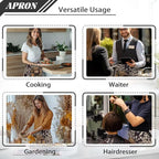 Server Apron with 3 Pockets, Waterproof Oil Waitress Waiter Half Apron - Image 5