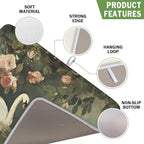 Swans Dish Drying Mat 18x16 Inch, Wildlife Aesthetic Dish Drainer Mats Summer - Image 3