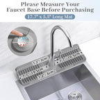 PoYang 17.7 inch Faucet Mat for Kitchen Sink Splash Guard, 7° Slope Silicone - Image 3
