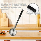 6 Ounce Solid Stainless Steel Portion Control Ladle Spoon - Image 4