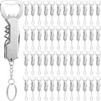 Ziliny 48 Pcs Bottle Opener Keychain Bulk Wine Bottle Beer Opener Keychain by Ziliny