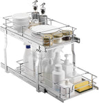 VEVOR Pull Out Cabinet Organizer, Chrome-Plated Steel Roll Out Drawers by VEVOR