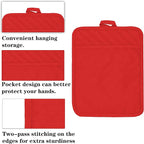 Oven Pot Holder with Pocket Cotton Heat Resistant Coaster Potholder Kitchen Hot - Image 3