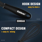 Eddeas Mini Silicone Whisk, Small Silicone Whisk 7+9in, BPA free Non Scratch - Image 8