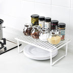 Amazon Basics Space-Saving Stackable Metal Kitchen Cabinet Organizer Shelves - Image 2