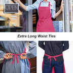 15 Pcs Adult Aprons Bulk with Pockets Adjustable Bib Chef Apron - Image 4