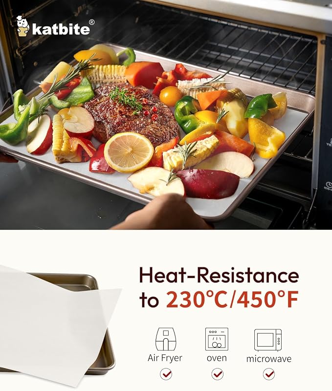 Katbite 200Pcs 9x13 inch Heavy Duty Parchment Paper Sheets, Precut Parchment - Image 6