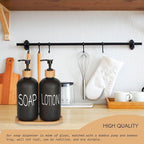 Black Soap Dispenser Bathroom Set, Set - Image 4