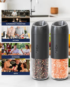 CIRCLE JOY Gravity Electric Salt and Pepper Grinder Set Rechargeable Automatic - Image 7