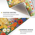 Spring Absorbent Drying Mat Colorful Flowers Dog Dish Drying Mat - Image 3