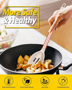 Pack of 2 Large Silicone Cooking Spoons, Non Stick Solid Basting Spoon - Image 3