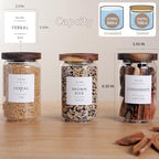 6 Set Glass Pantry Storage Jars - 23oz Thicken Glass Kitchen Canisters with 132 - Image 5