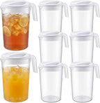 6 Pcs 4 Quart / 1 Gallon Plastic Pitchers by Unknown
