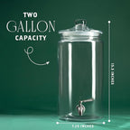 2 Gallon Glass Drink Dispenser - Image 2