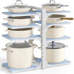 LAMU Pots and Pans Organizer under Cabinet, 8 Tier Heavy Duty Pan Organizers by YourHome-OrganizationHelper