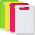 Luckyiren Cutting Board Set of 4, 11.4" x 7.5" x 0.1", Plastic Kitchen Cutting by Luckyiren