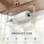 FORIOUS Paper Towel Holder Under Cabinet, One Hand Operable - Image 3