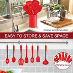 P&P CHEF Silicone Cooking Utensils Set of 7, Heat-proof Kitchen Utensils Set - Image 6