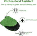 Short Oven Mitts, Heat Resistant 500°F, Silicone Grip Kitchen Gloves, Non-Slip - Image 5