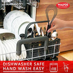 Walfos Silicone Flat Whisk, 11inch Flat Whisk Non Scratch Coated Flat Whisks - Image 8