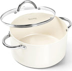 MICHELANGELO Stock Pot with Lid, Nonstick Cooking Pot, 5 Quart Soup Pot with Lid by Michelangelo