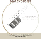 1/4 Cup Stainless Steel Measuring Cup | Sturdy Metal 60 ml | 60 cc | 2 oz | - Image 3