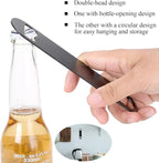 WEGAZ-5 Pack 7inch Black Stainless Steel Flat Beer Bottle Opener, Stainless - Image 5
