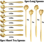 12 Pcs Flower Coffee Tea Spoons Set - Image 3