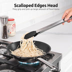 600ºF Heat Resistant Kitchen Tongs: U-Taste 16 inch Extra Long Large Silicone - Image 4