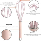 GorGin high temperature and easy to clean silicone whisk, 10 inch, grip good - Image 2