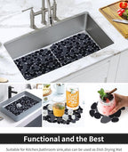 Bligli Pebble Sink Mat for Stainless Steel/Ceramic Sinks, 2 Pack PVC Sink - Image 7