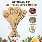 CUTHOLLOW 6PCS Taino Element Wooden Kitchen Cooking Utensil Set, 11.9in Non - Image 3