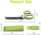 Herb Scissors with 5 Blades & Cleaning Kit, Stainless Steel Kitchen Shears - Image 8