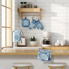 Jingmore 6 Pcs Kitchen Decor Set Accessory Farmhouse Kitchen Towels Pot Holders - Image 6