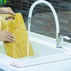 Vesici 2 Pcs Clear Acrylic Sink Splash Guard Freestanding Panel Barrier - Image 7