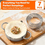 3-in-1 Stainless Steel Dumpling & Empanada Maker Set | Professional Press Mold - Image 3