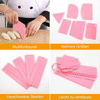 12 Pcs Adjustable Cake Smoother Set, Plastic Cake Decorating Tools Comb and - Image 3