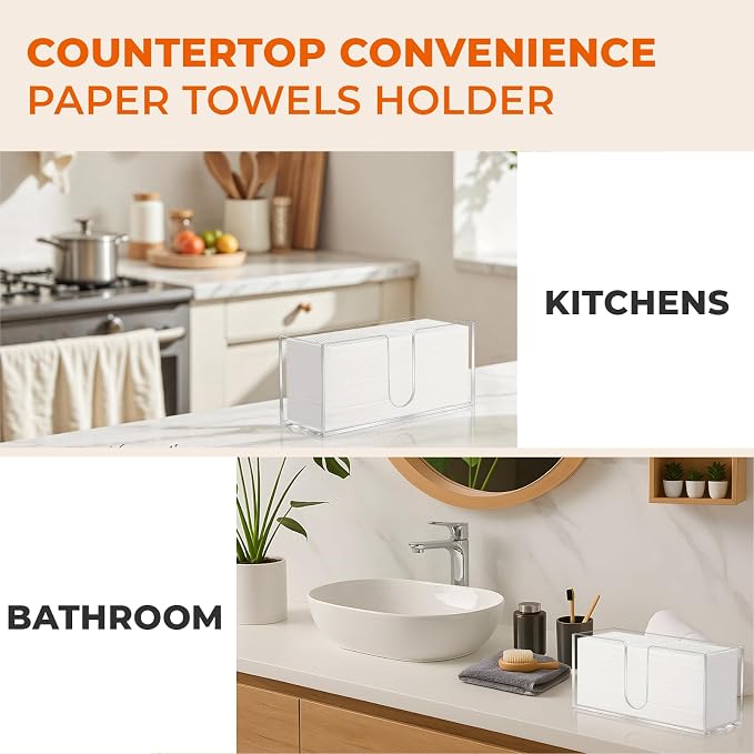 1PACK Paper Towel Holder, Countertop Paper Towel Dispenser Bathroom Paper Hand - Image 6