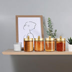3 Pack Apothecary Jar Canisters Bathroom Vanity Organizer - Image 5