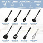 TeamFar 8 PCS Silicone Cooking Utensils - Image 2