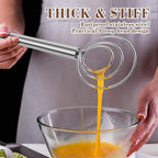 TEEVEA Danish Dough Whisk with Stainless Steel Hook Dutch Style Bread Mixer - Image 5