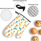Mid Century Modern Cats Oven Mitts and Pot Holders Set Heat Resistant Cute Oven - Image 5